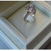 Λευκόχρυσο μονόπετρο δαχτυλίδι καρδιά Κ14 με ζιργκόν